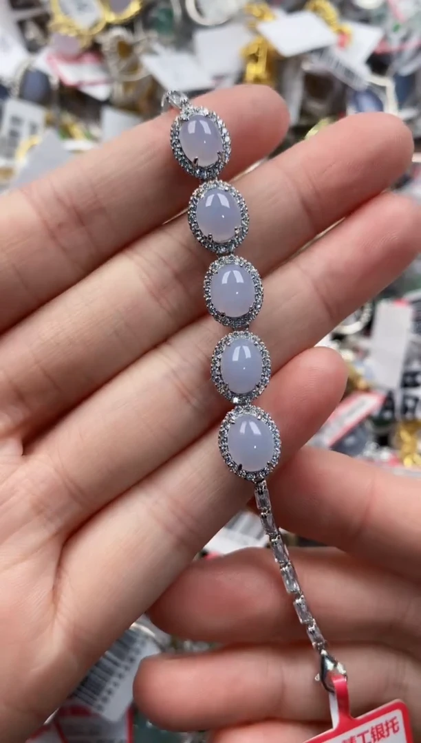 银S925镶嵌戒指翡翠111----9