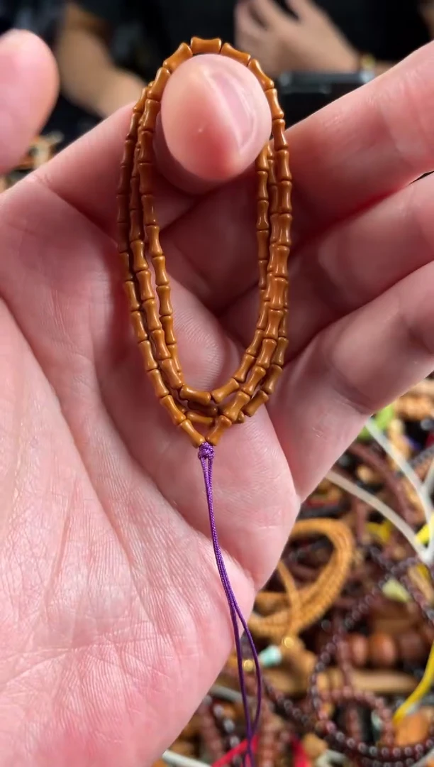 手串橄榄核王胖子文玩工作室核壁竹节108