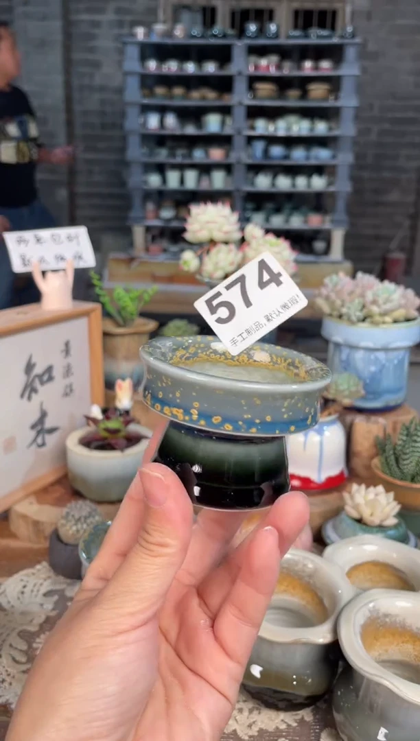 瓷片574知木小芳花盆