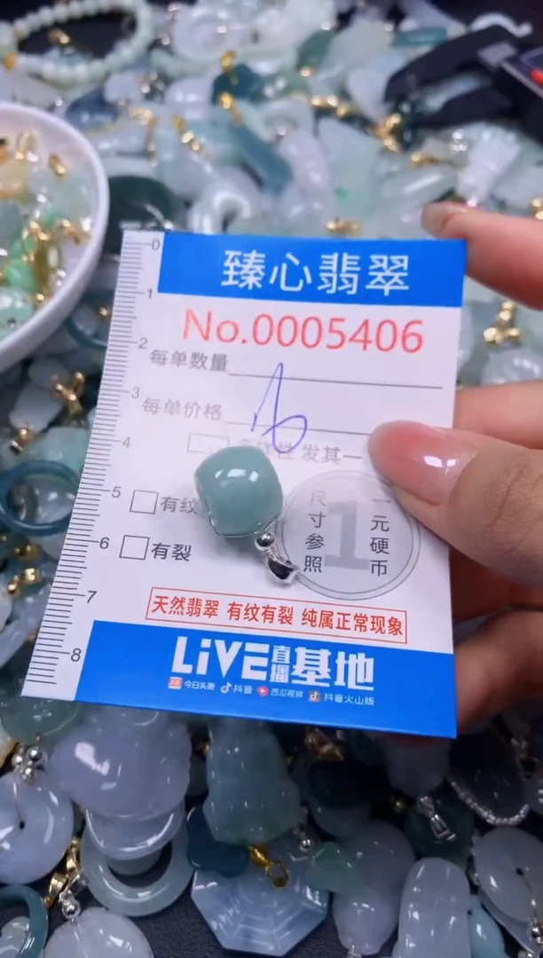 吊坠(不含链)未镶嵌翡翠5406