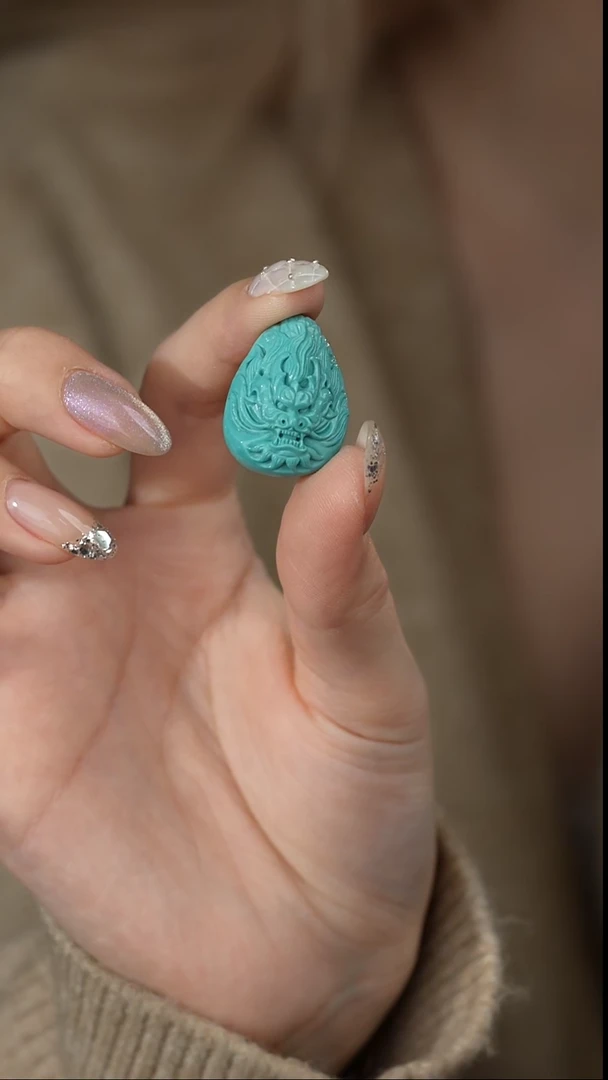 【闪购商品】绿松石雕刻件未镶嵌E14（多样性发一件）