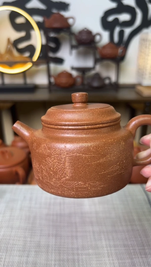 【闪购商品】紫泥茶壶原矿德钟壶黄降坡220cc