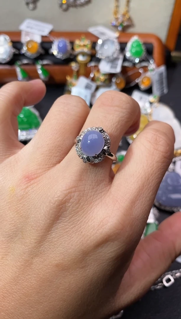 【闪购商品】翡翠戒指18K金镶嵌戒指