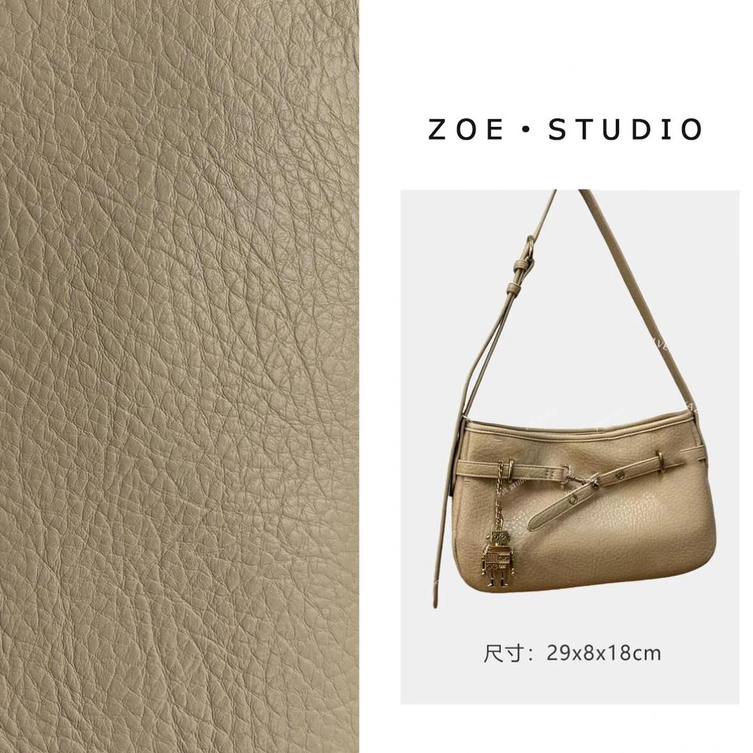【佐伊甄选】QYX-9765-1-沙砾色轻奢女士经典小众斜挎斜跨包包
