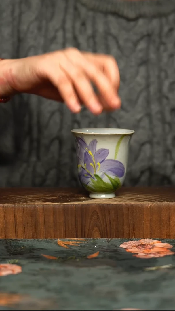 杯釉下彩手工手绘同款陶器