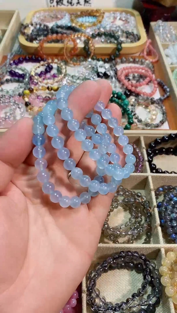 【闪购商品】水晶手链未镶嵌海蓝宝8M+（多样性发其一）
