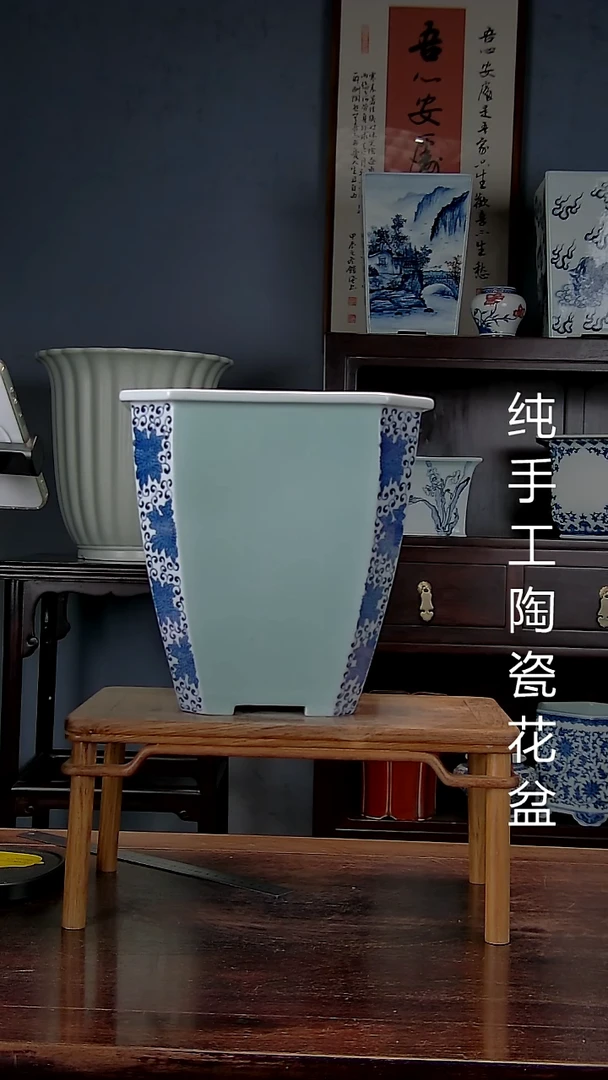 景德镇手工陶瓷花盆