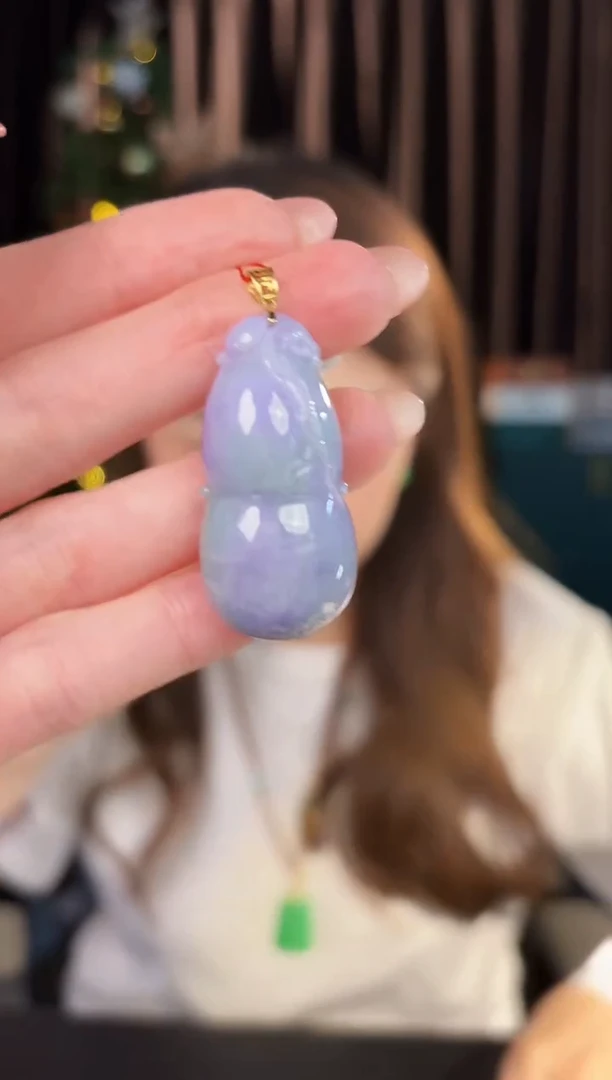 【闪购商品】翡翠颈饰18K金镶嵌缅料A货/支持复检/一件