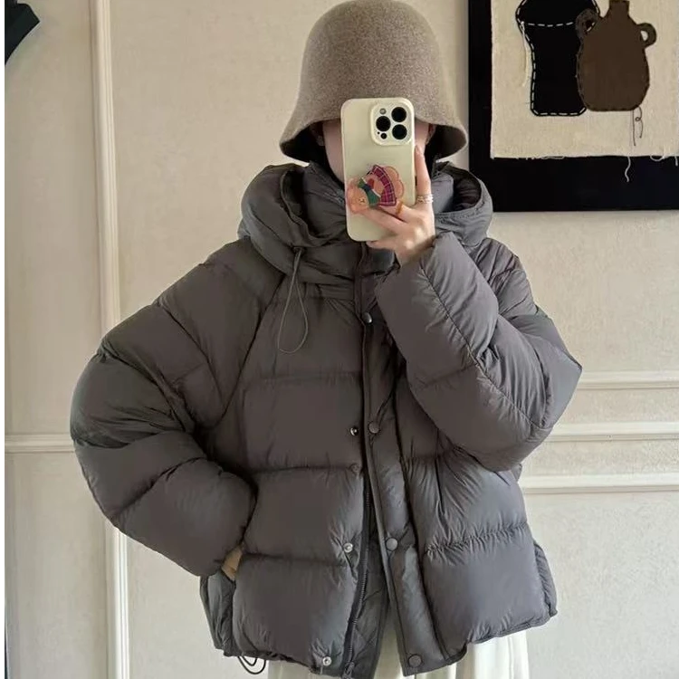【正品泡芙】绒子含量90%磁吸扣2025冬季气质时尚百搭女装羽绒服033