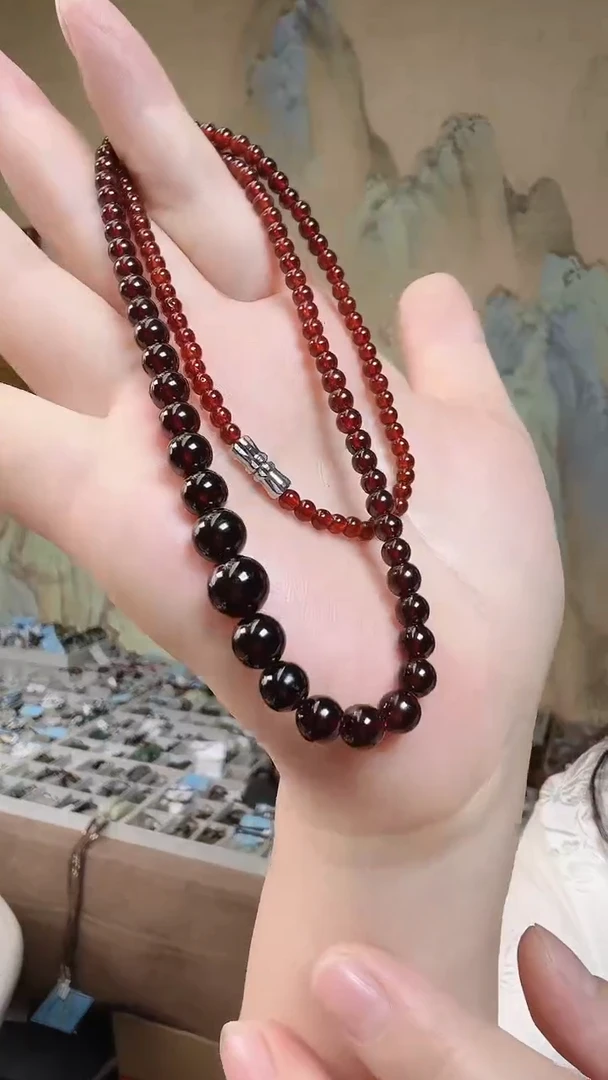 石榴石手串未镶嵌塔链