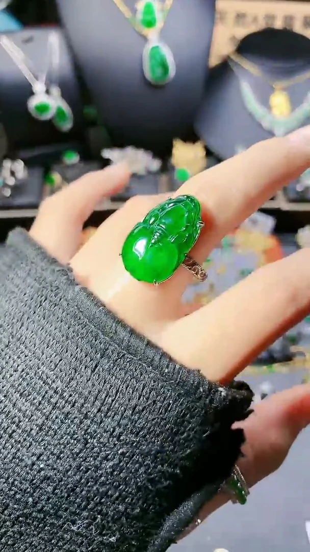 【闪购商品】翡翠戒指银S925镶嵌戒指