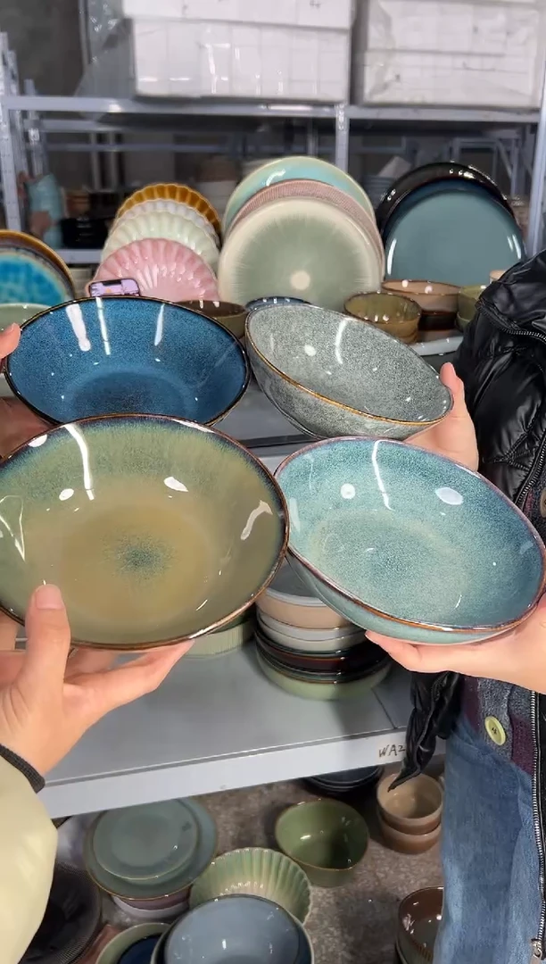 陶瓷外贸尾货瑕疵满20包邮X4菜碗组合