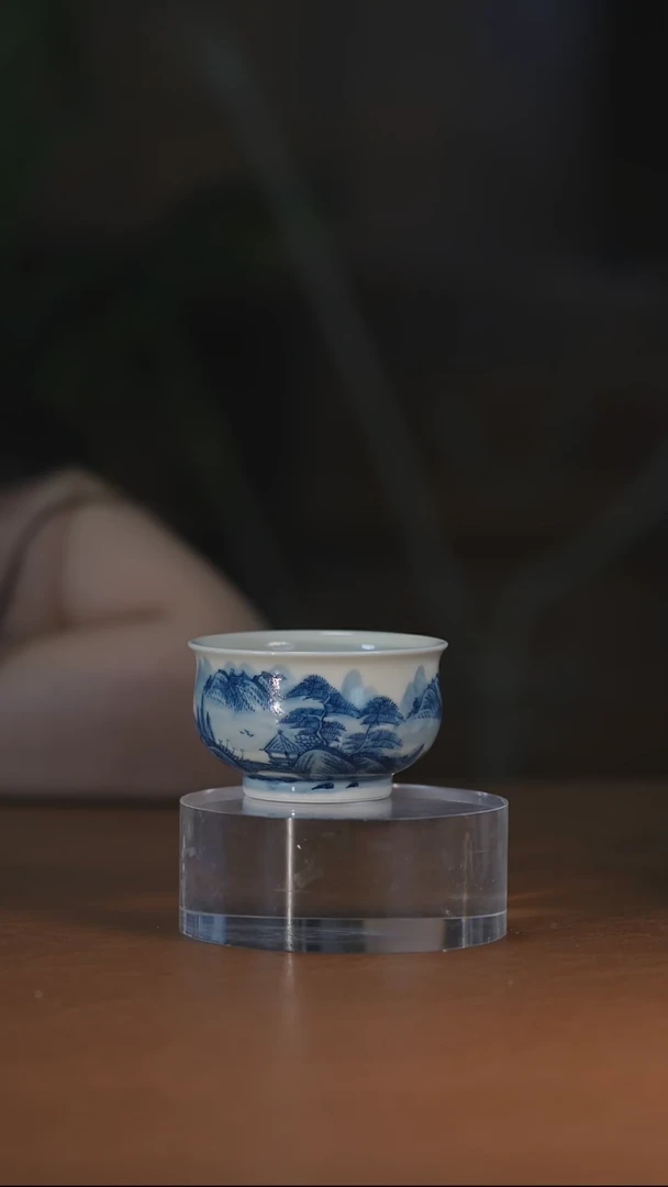 二号釉山水卢士杯
