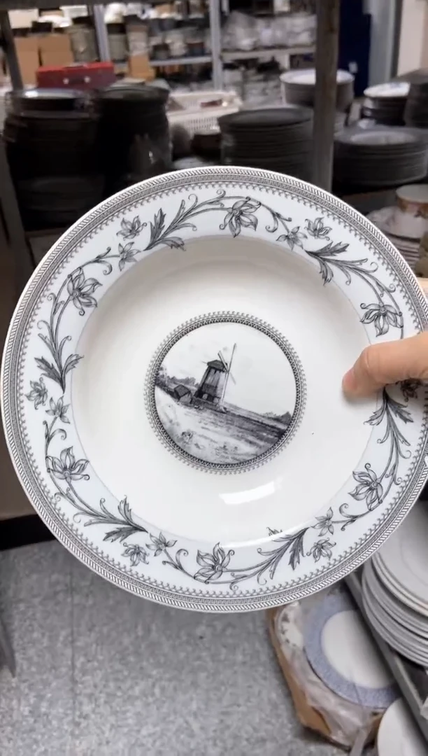 【闪购商品】瓷片陶瓷原单CC912餐具1个汤盘