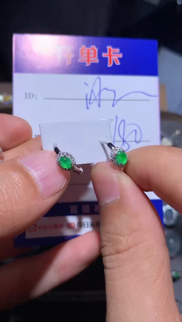 【闪购商品】翡翠耳饰银S925镶嵌 我是梦想家-边牧冰棍麻麻