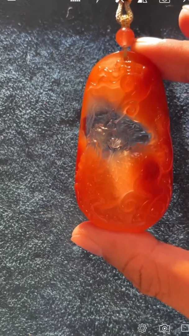 【闪购商品】水晶BH915未镶嵌大龙雕刻吊坠 廖老师作品