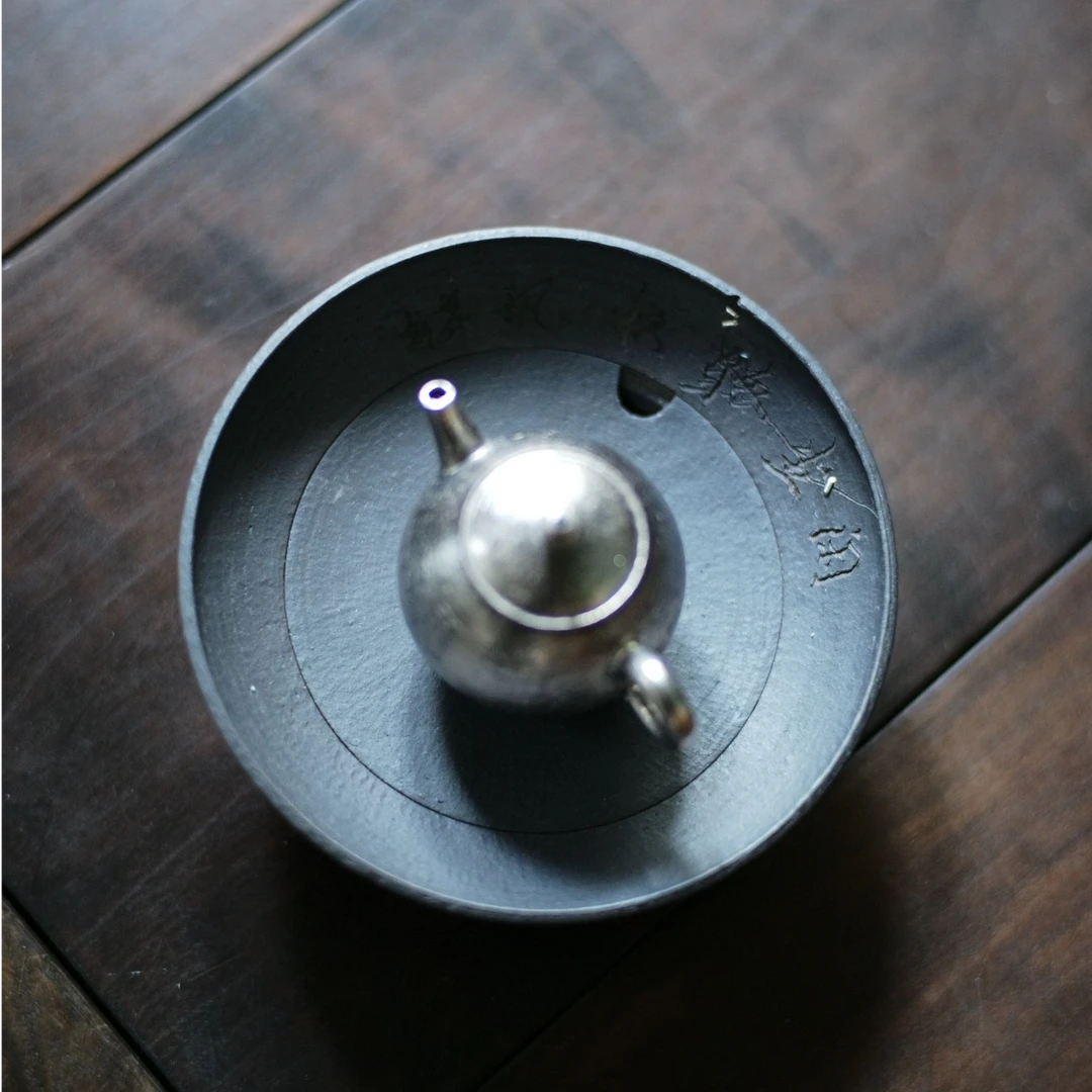 松风-小宅壶承（黑色）-茶道-茶器