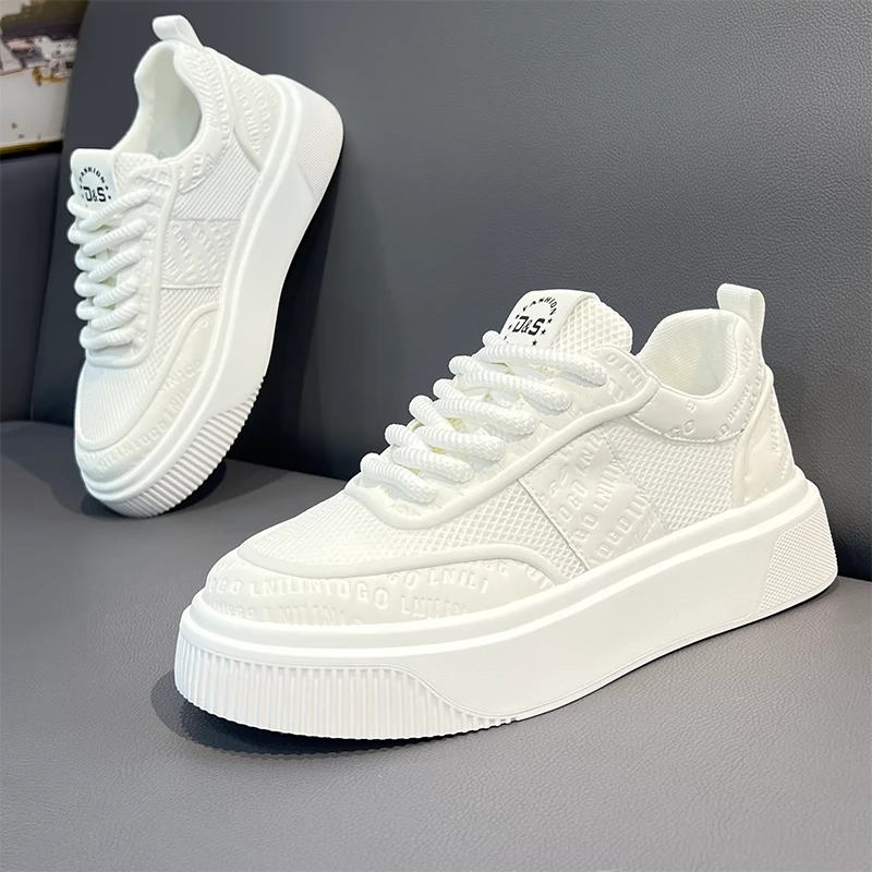 法莎尼亚男士板鞋夏季轻奢运动休闲时尚百搭鞋舒适透气潮流厚底男