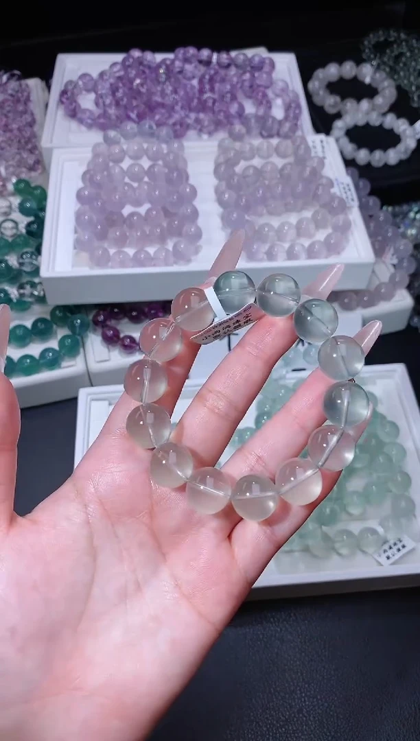 手链未镶嵌萤石529.3绿萤石手串多样性发其一微色差