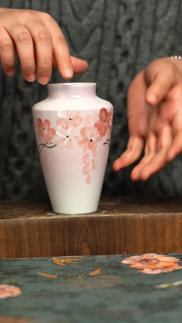 杯釉下彩手工手绘同款陶器