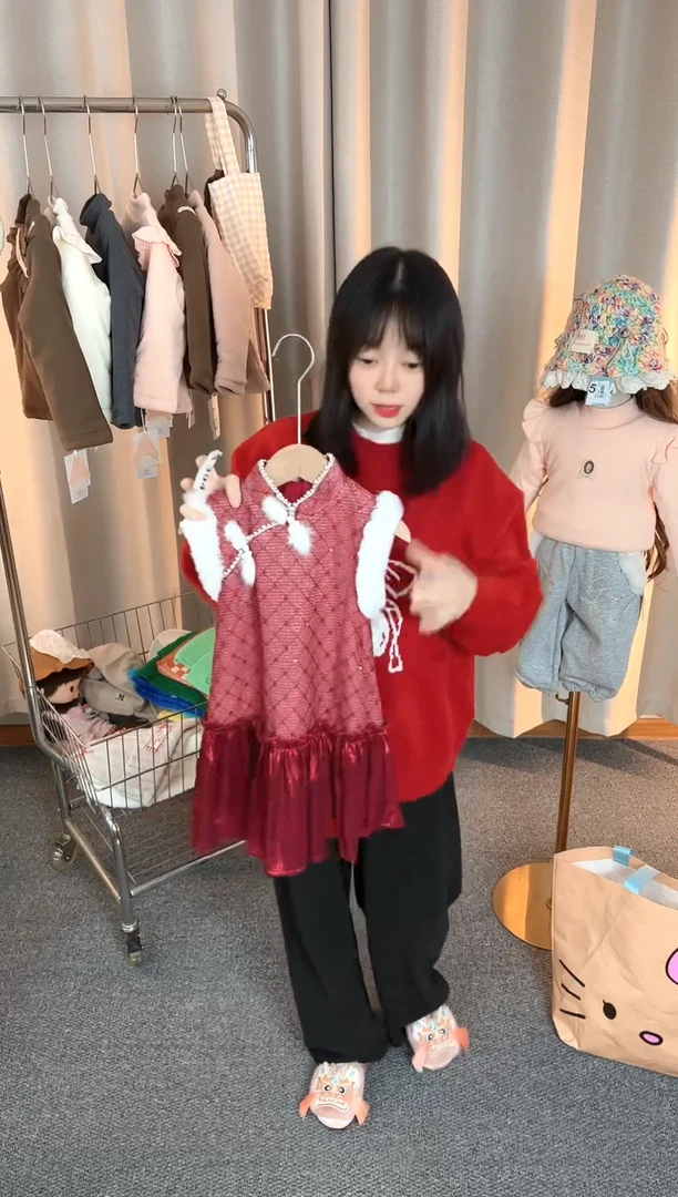 儿童加厚连衣裙100码偏大A421