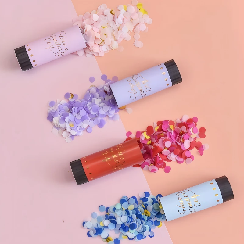 小礼花筒花瓣礼炮直播间迷你生日氛围感结婚订婚拍照道具布置彩带