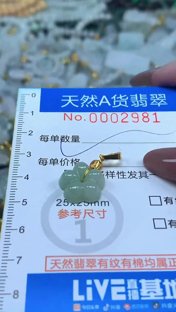 颈饰未镶嵌翡翠净货挂件-2981