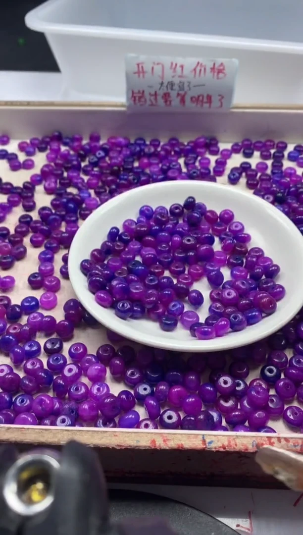 【闪购商品】玛瑙/玉髓颈饰未镶嵌w2193舒俱来算盘8*5mm*50颗