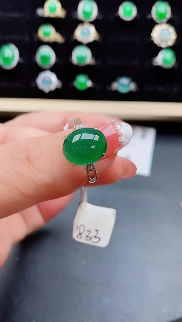 【闪购商品】翡翠戒指银S925镶嵌5080850