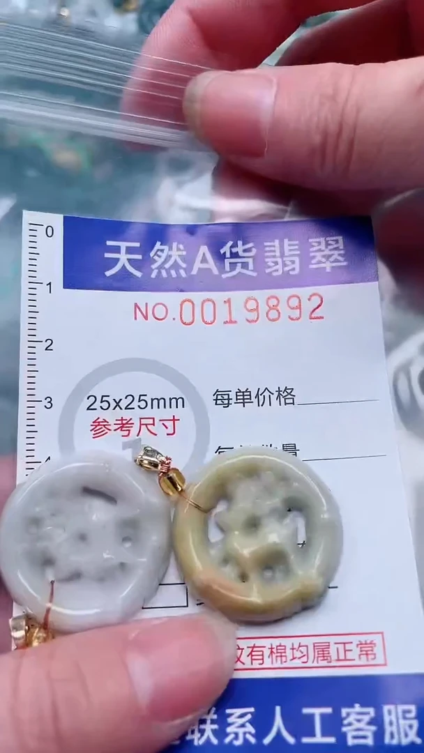 翡翠未镶嵌吊坠(赠链)1