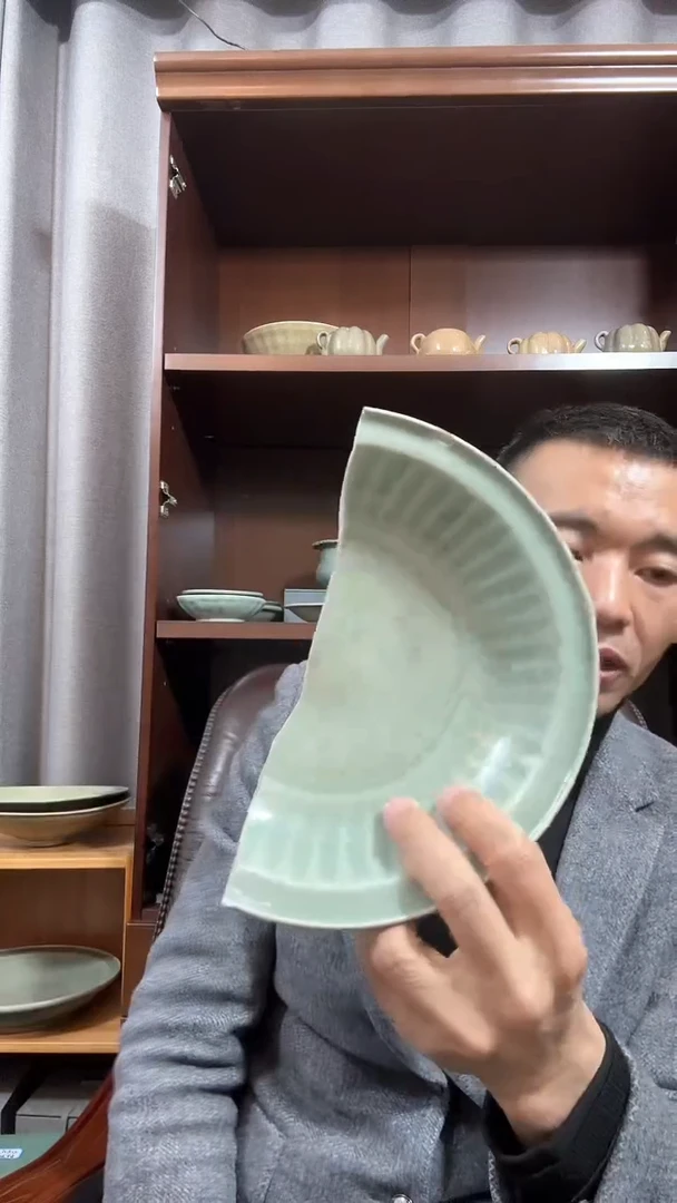 【闪购商品】碗龙泉青瓷菊瓣盘学习标本