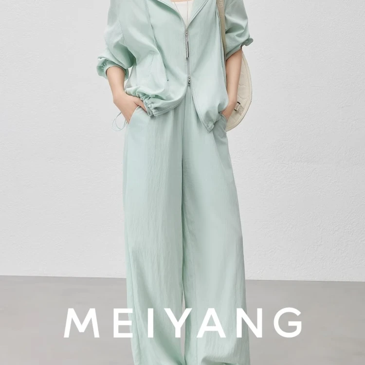 A美洋MEIYANG放轻松套装商场同款夏季新款时尚休闲薄荷曼波两件套