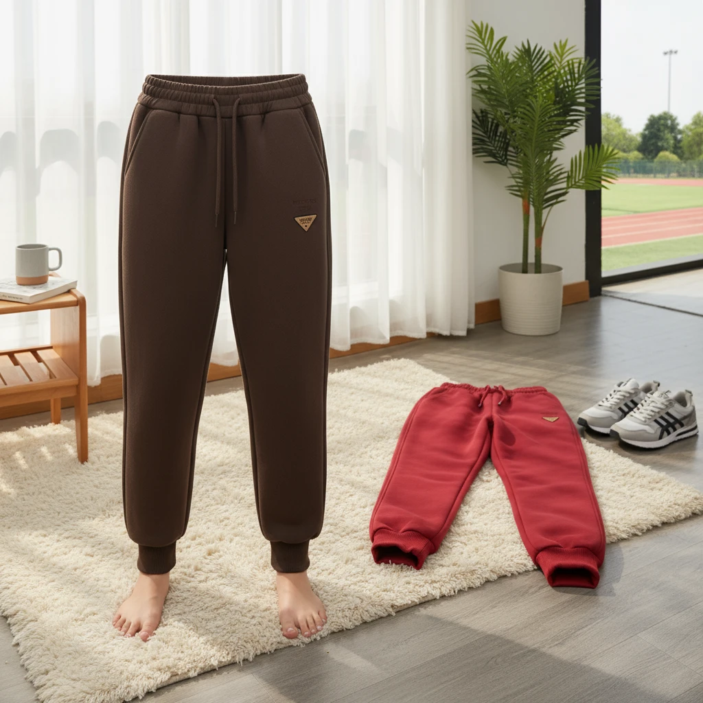 2025新款卫裤女加绒冬季韩版小香风加厚休闲束脚裤子保暖外穿棉裤