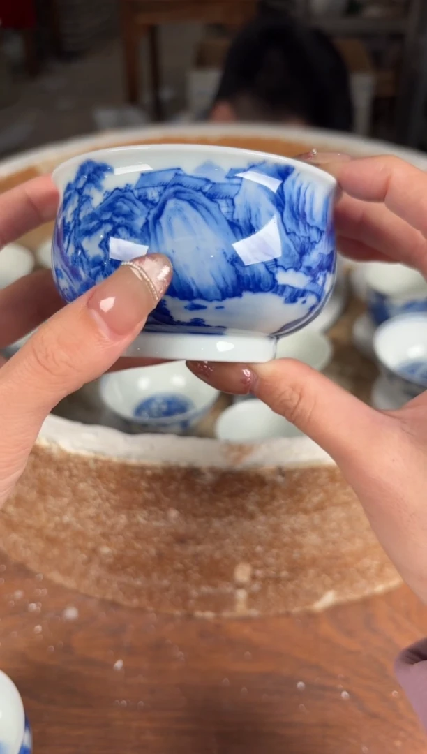 杯 看山柴窑青花看山柴窑青花