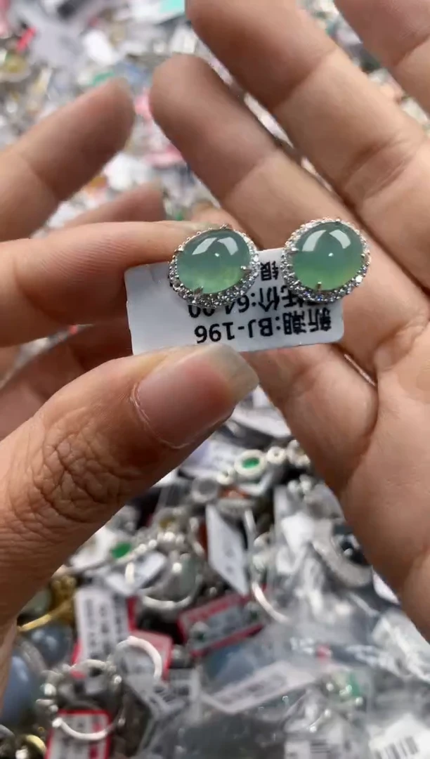 银S925镶嵌戒指翡翠101010---1
