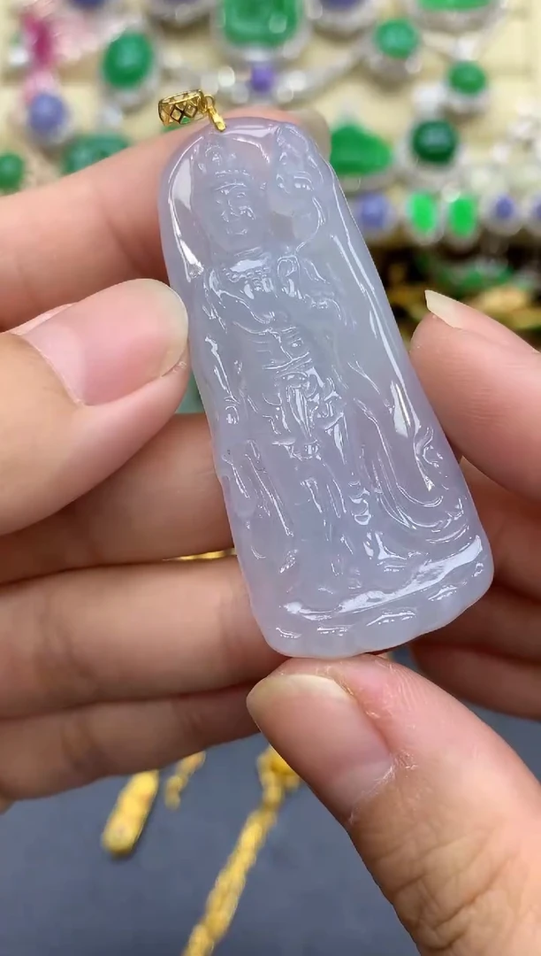 颈饰18K金镶嵌翡翠26-中国好珍宝