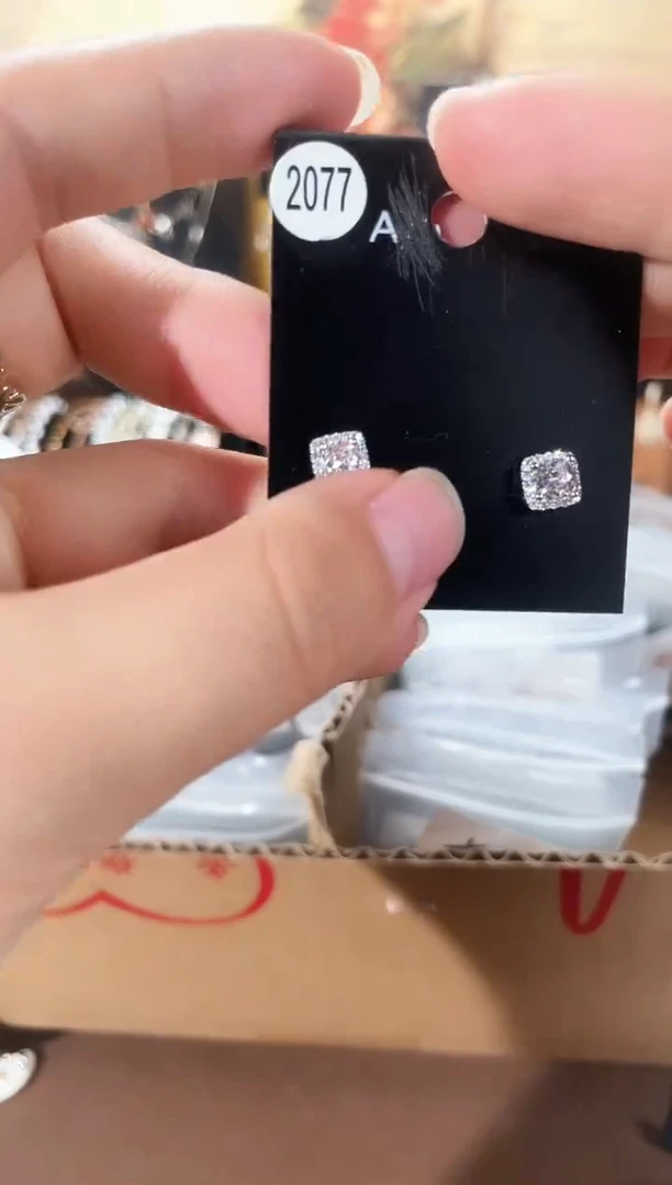 合金925银锆石豆2077