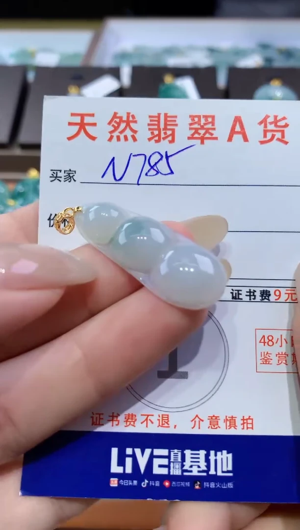 颈饰未镶嵌翡翠天然缅甸翡翠A货挂件