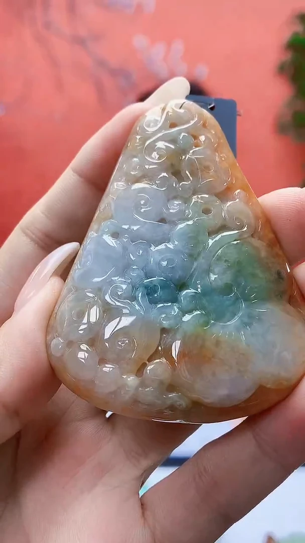 未镶嵌定制翡翠5160ty-毛货挂件126