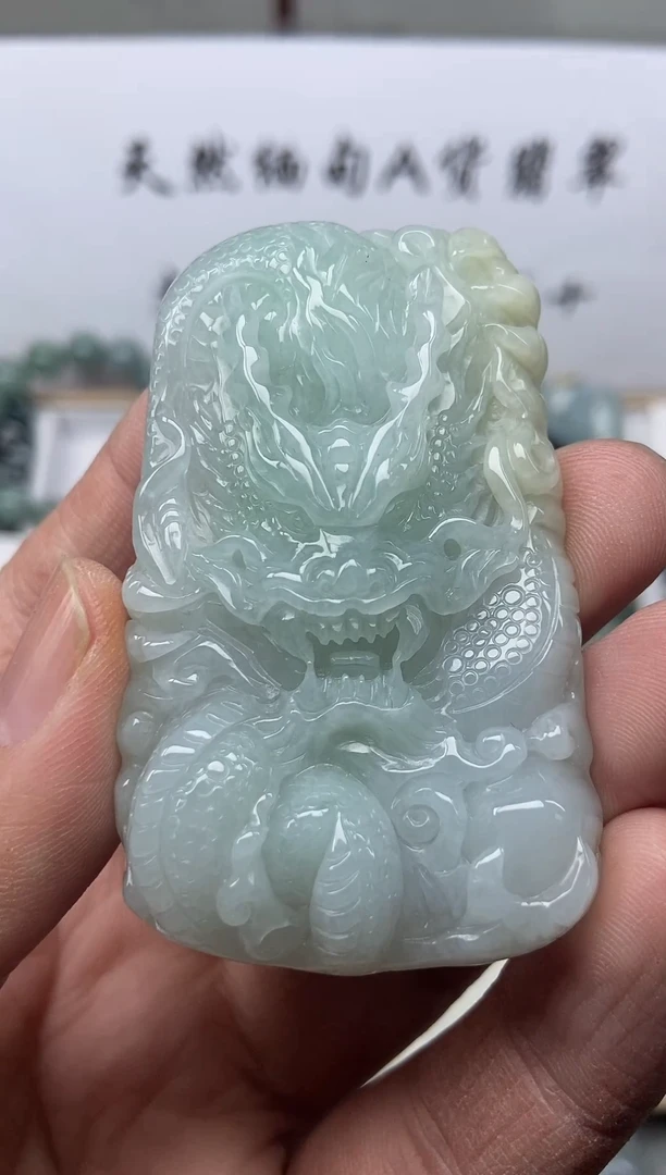 颈饰未镶嵌翡翠龙牌