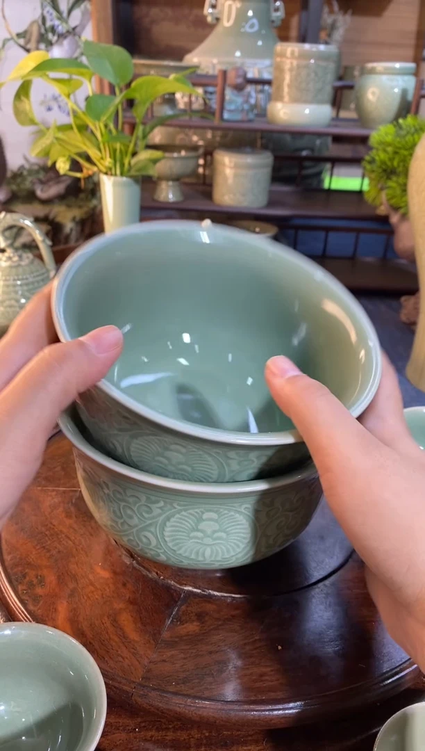 【闪购商品】b000045微瑕5.7英寸菊纹碗2只