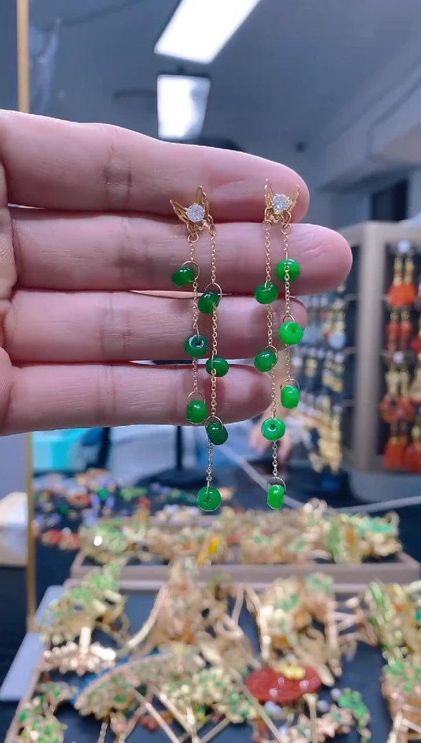 【闪购商品】翡翠耳饰合金0149翡翠耳钉