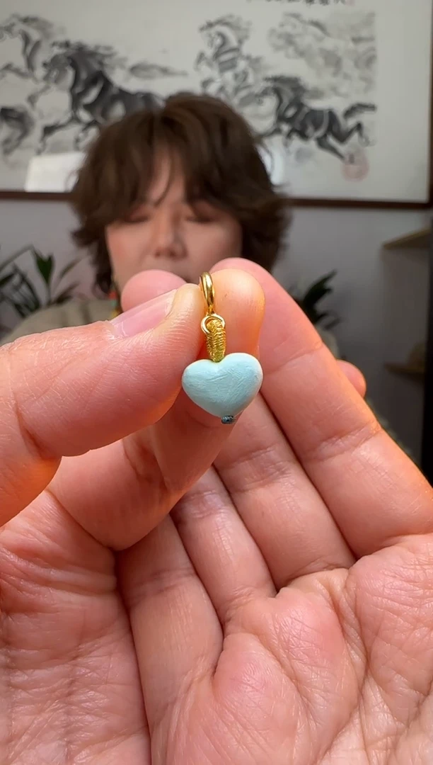 【闪购商品】绿松石提溜银S925镶嵌时尚百搭A1534