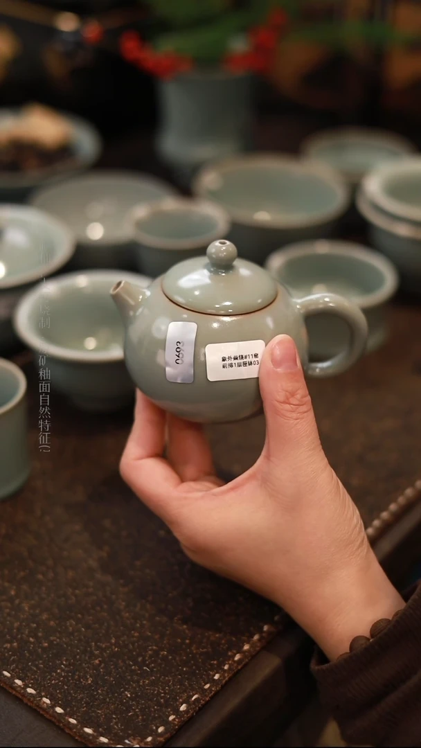 【闪购商品】杯微瑕柴烧天青仿古西施壶