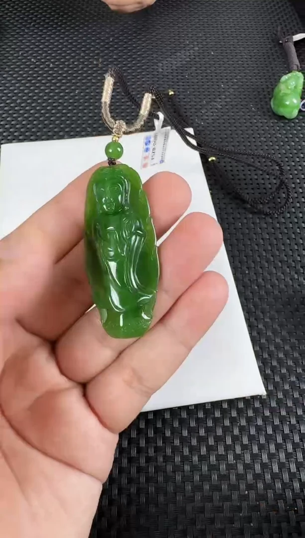 【闪购商品】和田玉（碧玉）吊坠未镶嵌观音