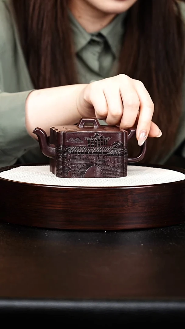 茶壶紫砂四方抽角