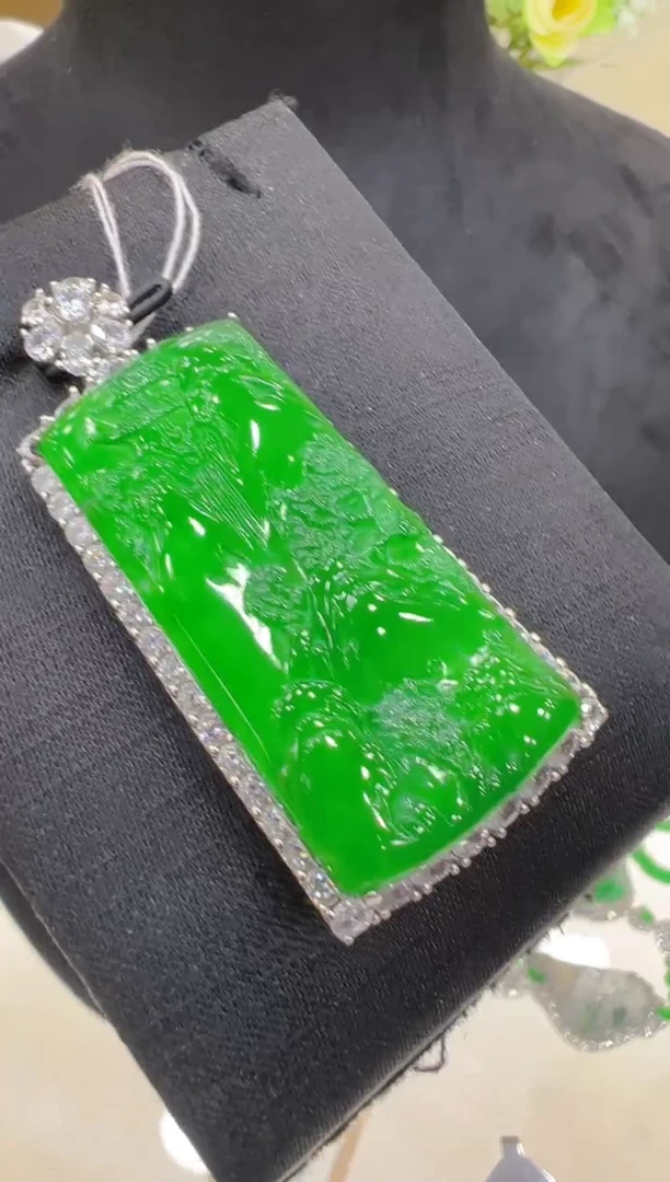 吊坠(不含链)银S925镶嵌翡翠多样性团购发一件