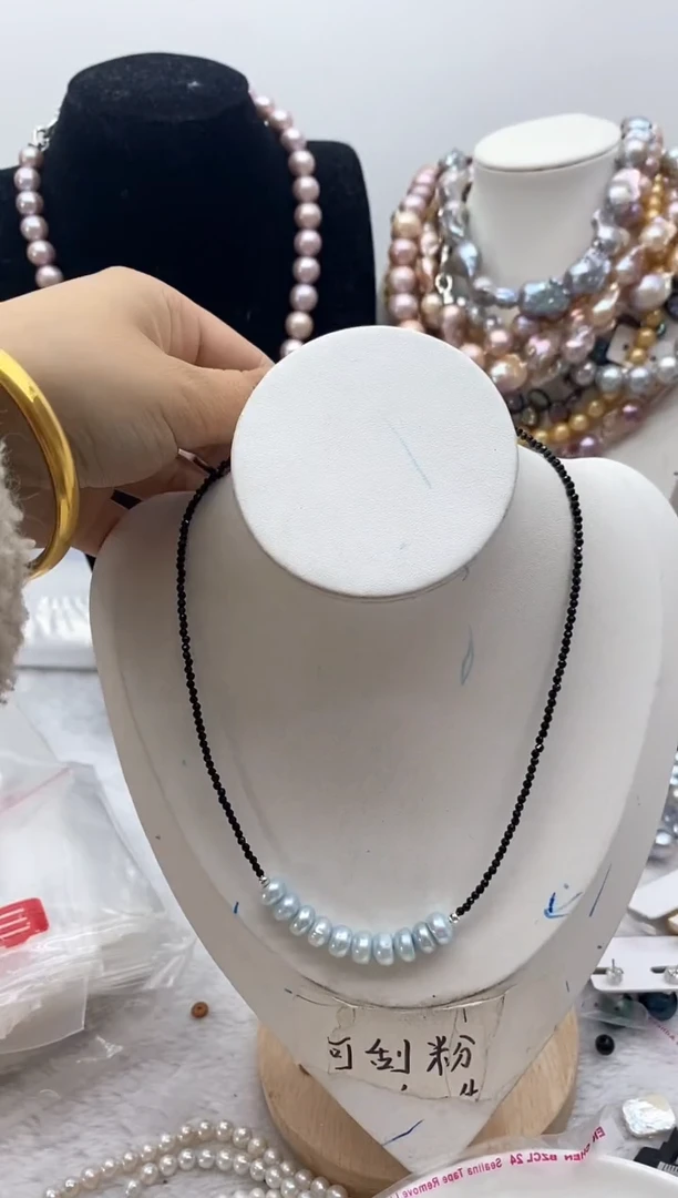 【闪购商品】淡水珍珠颈饰钛钢190