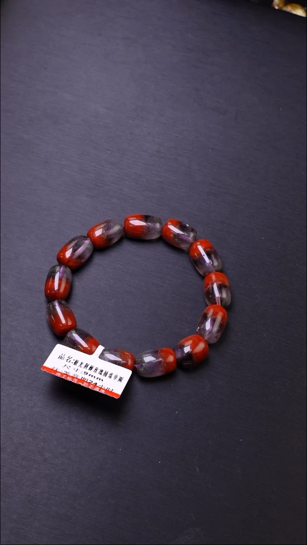 极光荆棘玫瑰桶珠单圈9mm未镶嵌水晶多样性发其一