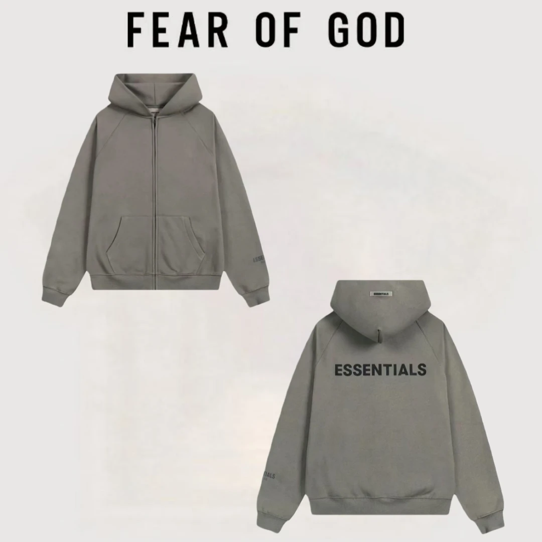 【送项链】ESSENTIALS SS20 LOGO 拉链开衫男女同款美式宽松爆款